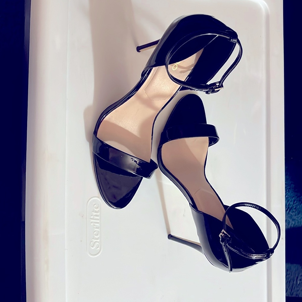 Aldo Black, Patent Leather 4” Heels.
